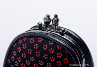 Japanese Deerskin Coin Purse with Chromed Steel Clasp