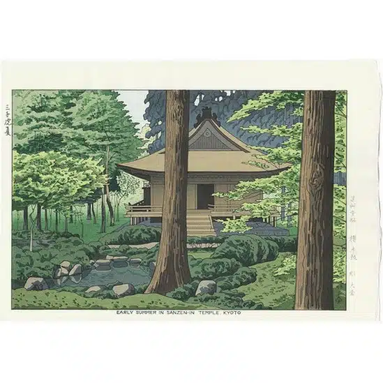 Takeji Asano Woodblock Early Summer In Sanzen In Temple