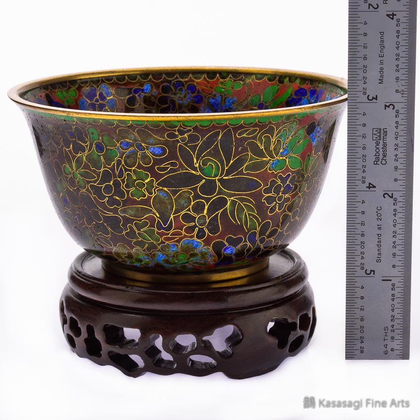 Late Qing Dynasty Cloissone Bowl