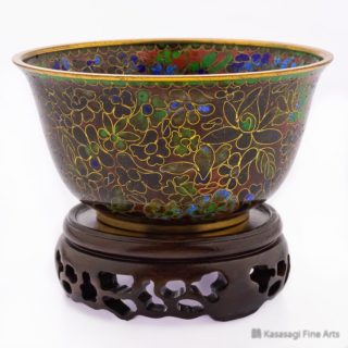 Late Qing Dynasty Cloissone Bowl
