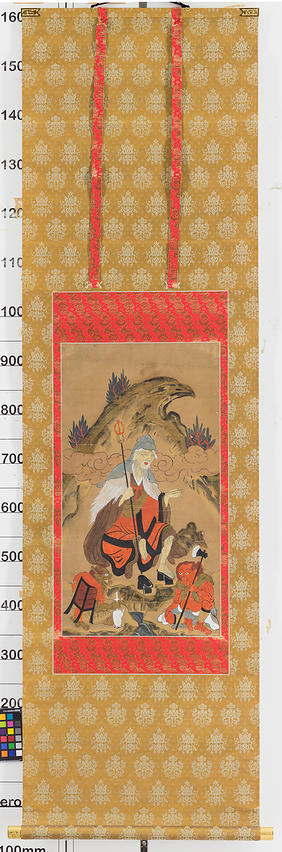 Old Japanese Scroll Deity And Demons