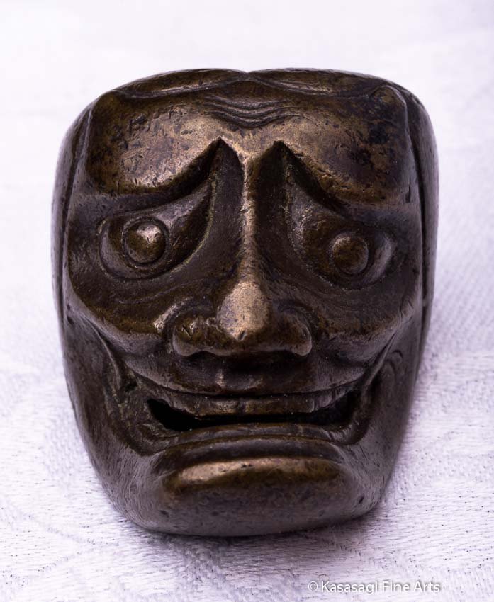 Antique Bronze Oni Netsuke