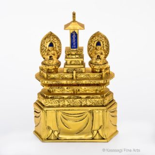 Antique Japanese Temple Double Buddha