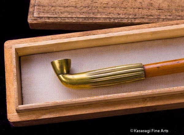 Antique Japanese Gold And Silver Kiseru Pipe