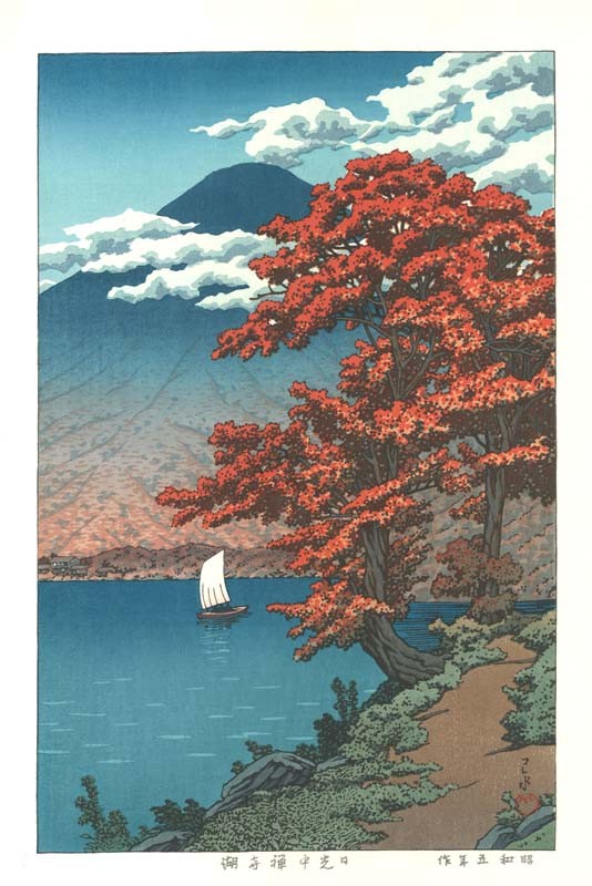 Kawasa Hasui Woodblock Print Lake Chuzenji