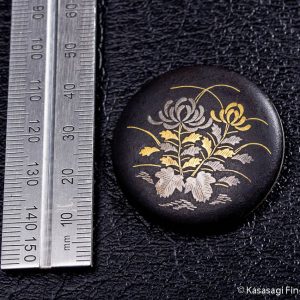 Damascene Gold And Silver Floral Brooch