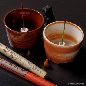 Pottery Koros Incense Granules Charcoal Ash And Mica Plates