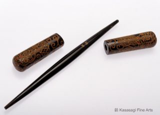 Japanese Kogai Hair Ornament Signed Shorin