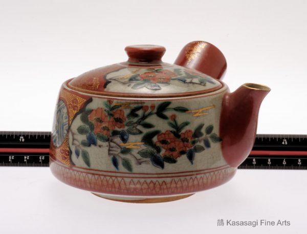 Late Meiji Era Kutani Kyusu Teapot