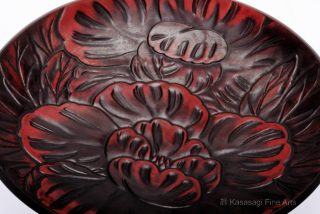 30 cm Kamakura Bori Lacquer Plate By Shimada