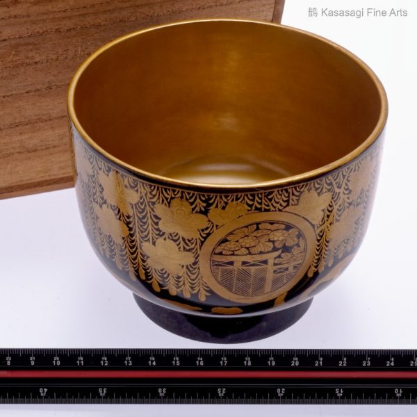 Tachibana Yushichi Lacquer Bowl In Signed Box