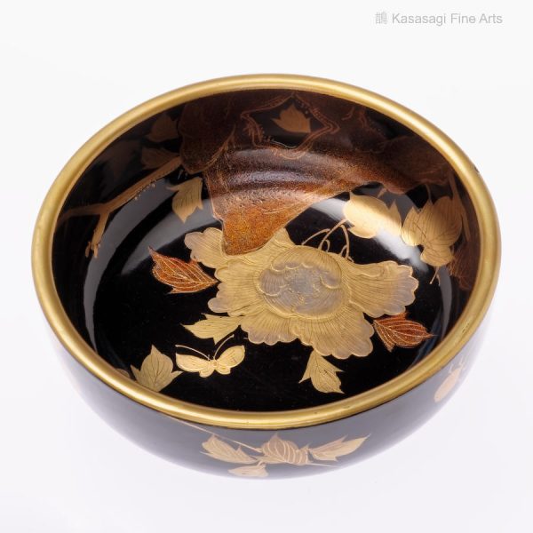 Old Handcarved Urushi Lacquer Bowl