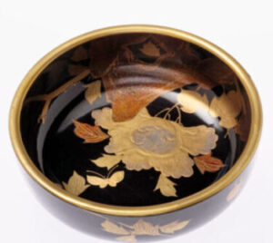 Old Handcarved Urushi Lacquer Bowl