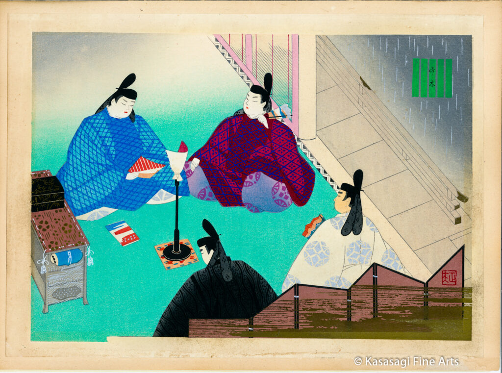 Early Edition Tales of Genji Woodblock Prints
