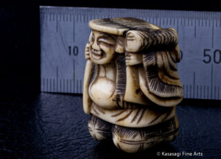 Antique Daikokuten Stag Antler Netsuke