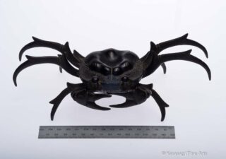 Antique Edo Iron Crab Okimono