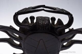 Antique Edo Iron Crab Okimono