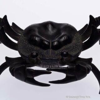 Antique Edo Iron Crab Okimono