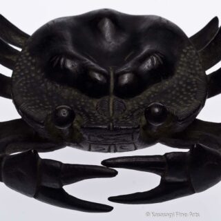 Antique Edo Iron Crab Okimono