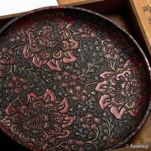 Antique Handcarved Urushi Lacquer Plate