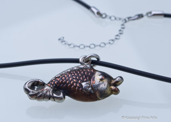 Antique Japanese Fish Pendant And Chain
