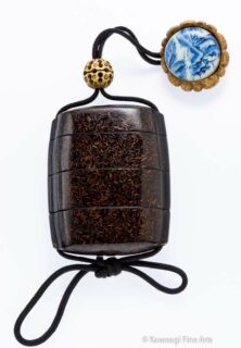 Antique Lacquer And Staghorn Japanese Inro