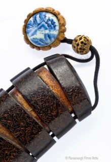 Antique Lacquer And Staghorn Japanese Inro