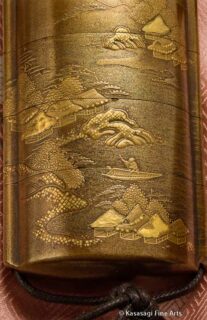 Antique Gold Lacquer Four Part Inro