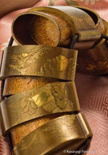 Antique Gold Lacquer Four Part Inro