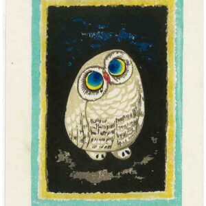Fu Takenaka Woodblock Print Owl 1