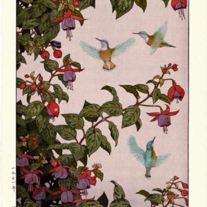 Hummingbirds and Fuchsia by Toshi Yoshida
