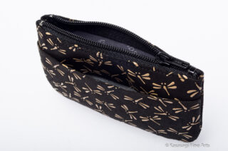 Japanese Leather Card And Coin Purses with Dragonflies