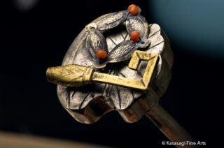 Antique Japanese Kanzashi Silver Gold And Coral