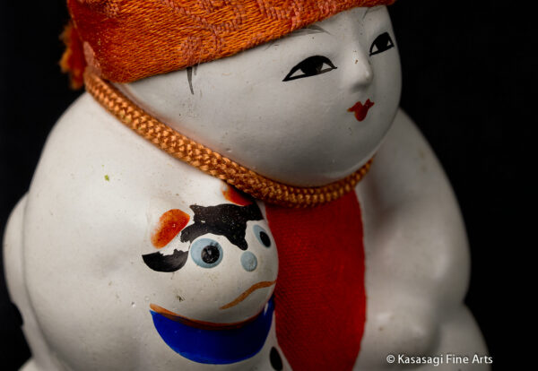 Antique Japanese Gosho Doll With Cat