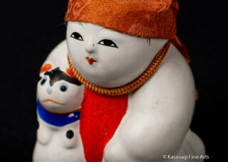 Antique Japanese Gosho Doll With Cat