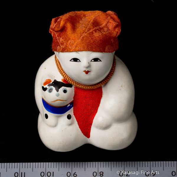 Antique Japanese Gosho Doll With Cat