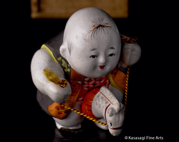 Antique Japanese Gosho Doll With Horse