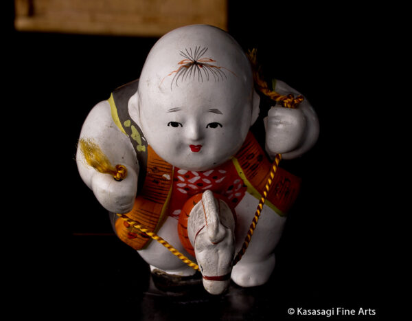 Antique Japanese Gosho Doll With Horse