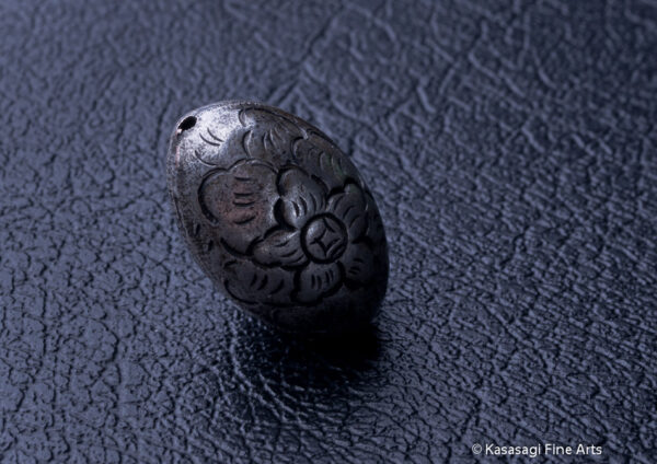Old Pewter Ojime Bead from Japan