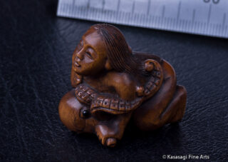 Rare Erotic Netsuke Woman and Octopus
