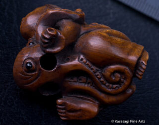 Rare Erotic Netsuke Woman and Octopus