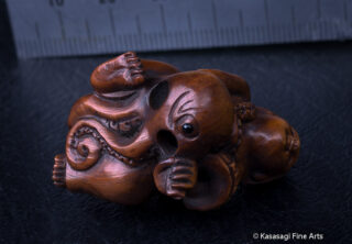 Rare Erotic Netsuke Woman and Octopus
