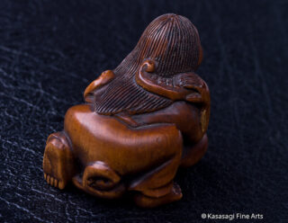 Rare Erotic Netsuke Woman and Octopus
