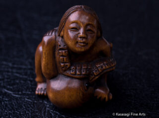 Rare Erotic Netsuke Woman and Octopus