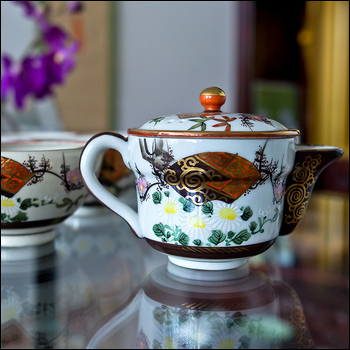 Antique Japanese Kutani Tea Set 1940s Signed