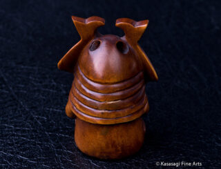 Mid 20th Century Boxwood Netsuke Samurai Boy