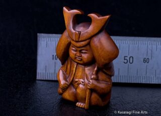 Mid 20th Century Boxwood Netsuke Samurai Boy