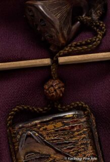 Mount Fuji Four Case Antique Inro