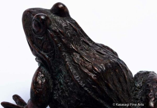 Signed Bronze Frog Okimono