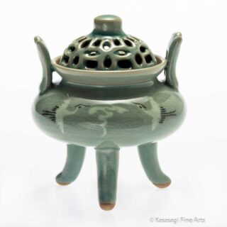 Signed Celadon Crane Koro